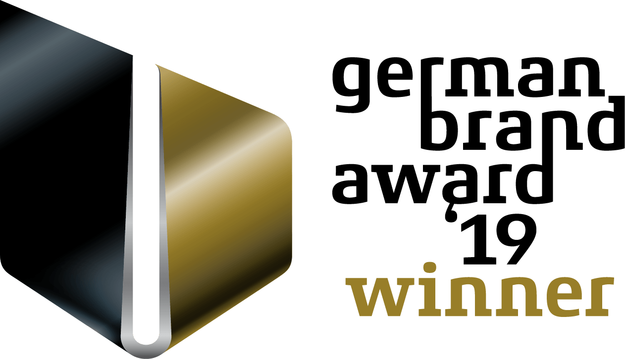 Logo des German Brand Award 2019 für eines unserer Projekte Logo des German Brand Award 2019 für eines unserer Projekte
